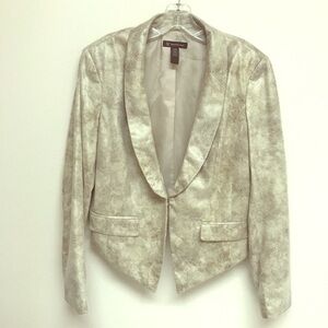 Snake Skin Jacket/Coat/Blazer Large Beige/Brown
